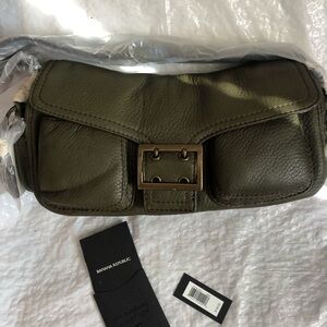 Banana Republic Olive Green Leather Bag